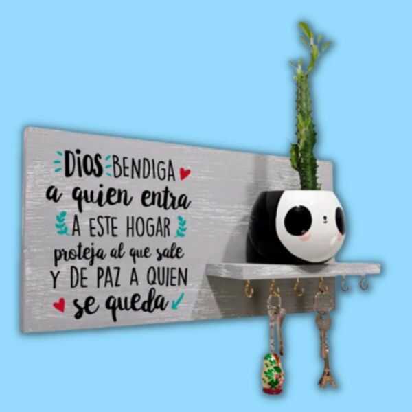 Perchero DIOS BENDIGA ESTE HOGAR (30%OFF)