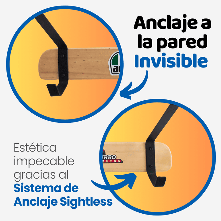 Soporte PREMIUM para 3 Cascos + 3 Accesorios