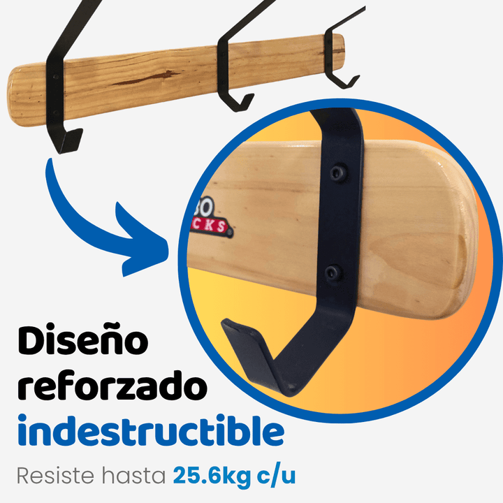 Soporte PREMIUM para 3 Cascos + 3 Accesorios