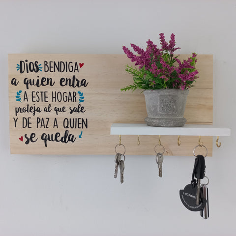 Perchero DIOS BENDIGA ESTE HOGAR (30%OFF)