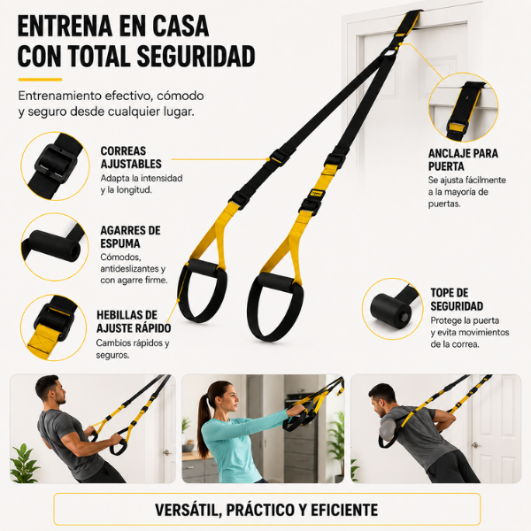 KIT FORZAHOGAR — Sistema de Entrenamiento en Suspensión + Bandas Elásticas
