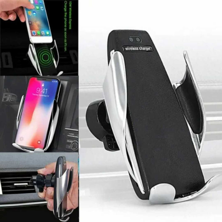 CARGADOR INALÁMBRICO Y SOPORTE AUTOMÁTICO PARA CARRO - 40%OFF🔥