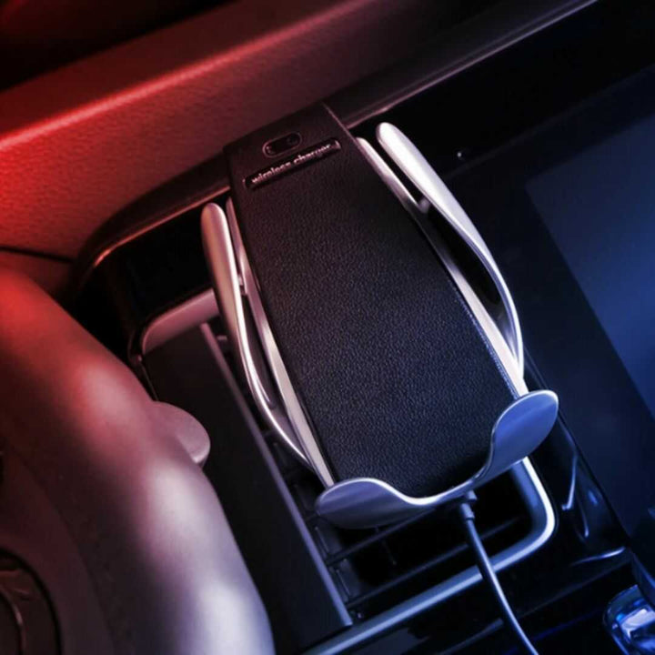 CARGADOR INALÁMBRICO Y SOPORTE AUTOMÁTICO PARA CARRO - 40%OFF🔥