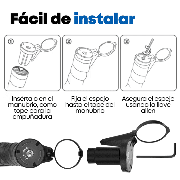 Espejo Retrovisor Para Bicicleta SafeRide360°