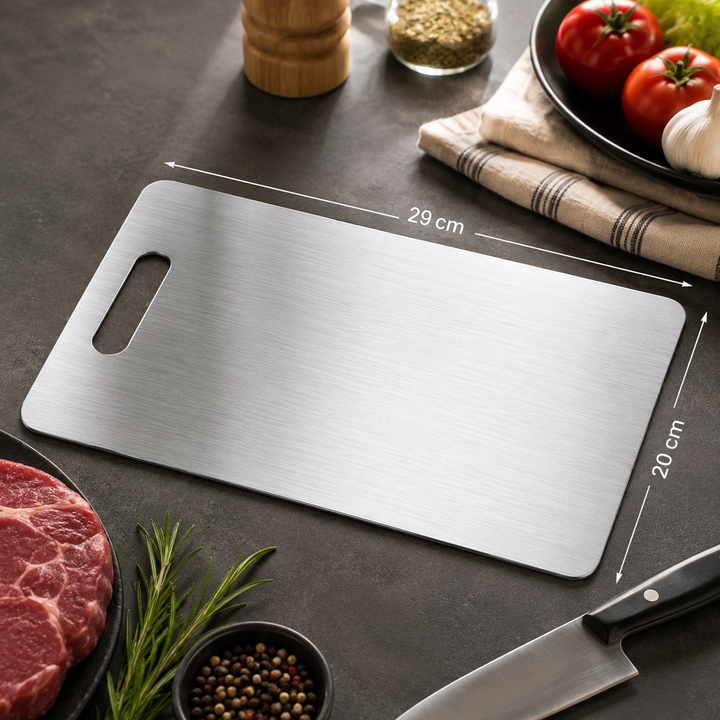 Tabla de Corte HygienCut® — Acero Inoxidable Grado Alimenticio
