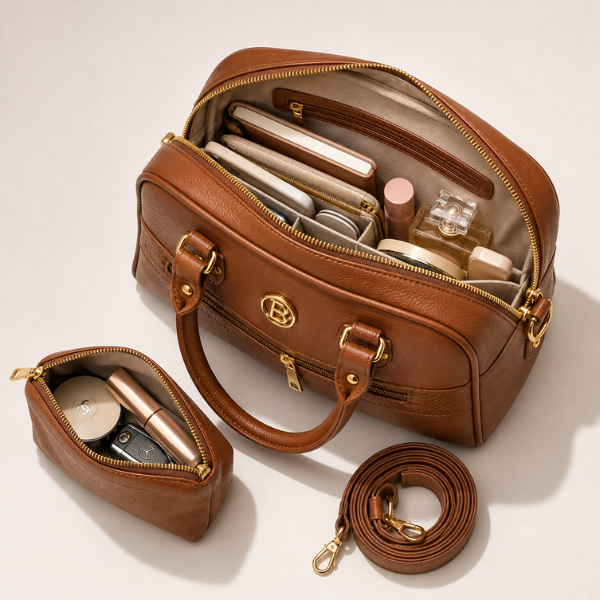 Bolso Brave de Cuero Sintético Premium con Mini Bolso a Juego 60%OFF