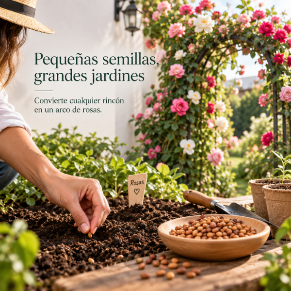 Jardín Encantado – Semillas de Rosa Trepadora Mix (50 semillas)