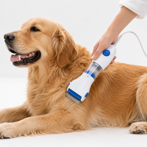 FleaAway Pro™ – Peine Aspirador 2en1 Antipulgas para Perros y Gatos