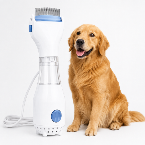 FleaAway Pro™ – Peine Aspirador 2en1 Antipulgas para Perros y Gatos