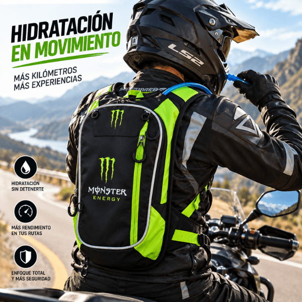 HydroRide Pro – Mochila de Hidratación 2L Antifugas | Moto, MTB y Trail