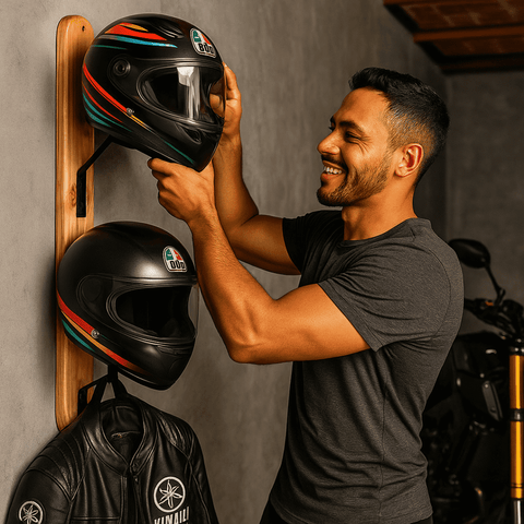 Soporte Organizador para 2 Cascos y Morral 37%OFF🔥